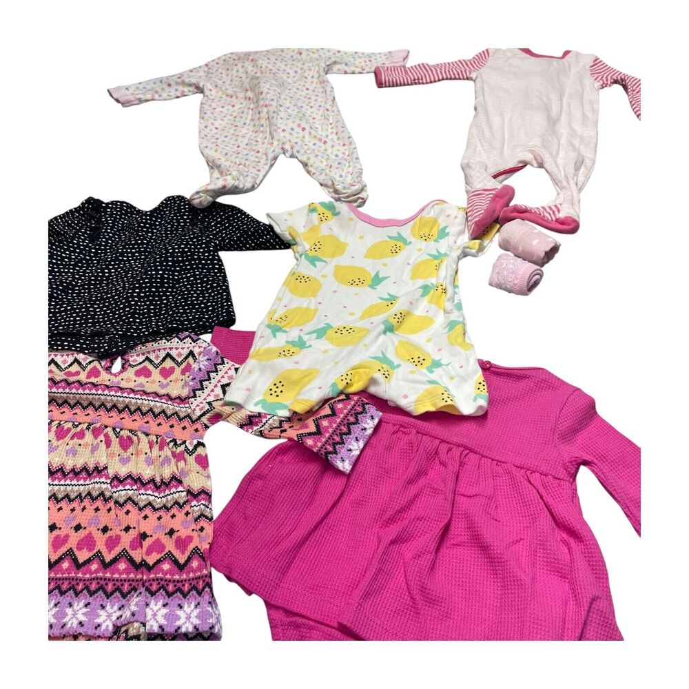 Baby Clothes Outfits Bodysuits Dress 0-3 Months Multicolor Lot of 8 - Picture 5 of 6